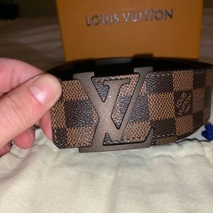 Brown Damier Louis Vuitton Belt
